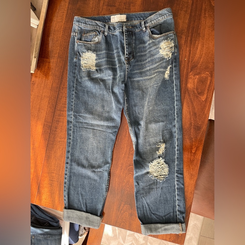 Distressed Mom Jeans